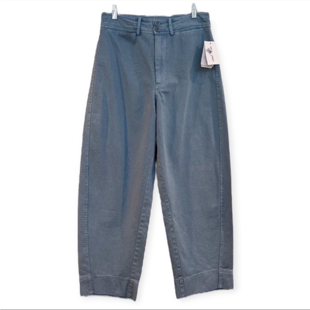 Apiece Apart Mari Barrel Pant Blue Baggy Classic Colorful Designer Pants 10 NWT